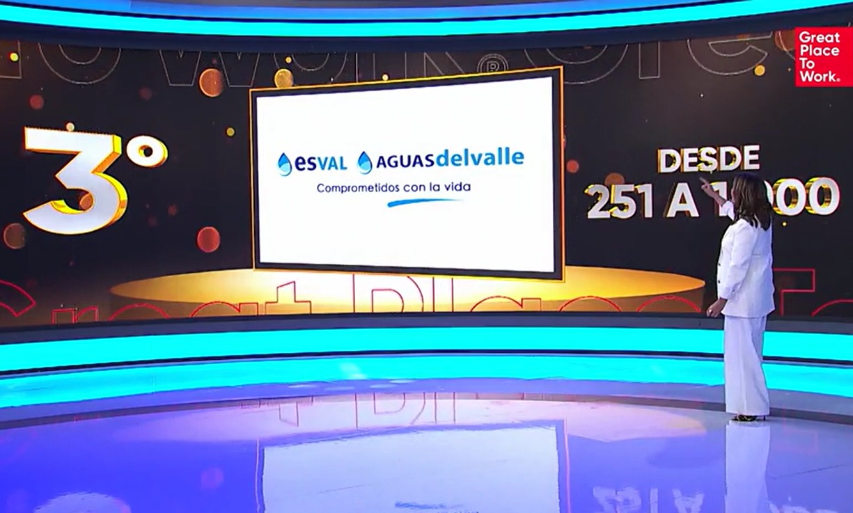 Aguas del Valle es reconocida como la tercera mejor empresa para el trabajo de mujeres en Chile