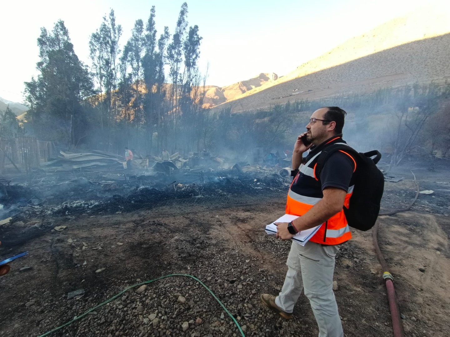 Incendio en Paihuano destruye 15 viviendas y deja 60 damnificados