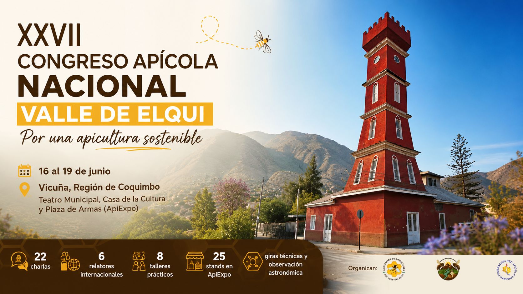 Apicultores el todo el país están convocados para el XXVII Congreso Apícola Nacional en el Valle De Elqui