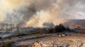 Declaran Alerta Roja por incendio forestal en cercanías del embalse Puclaro