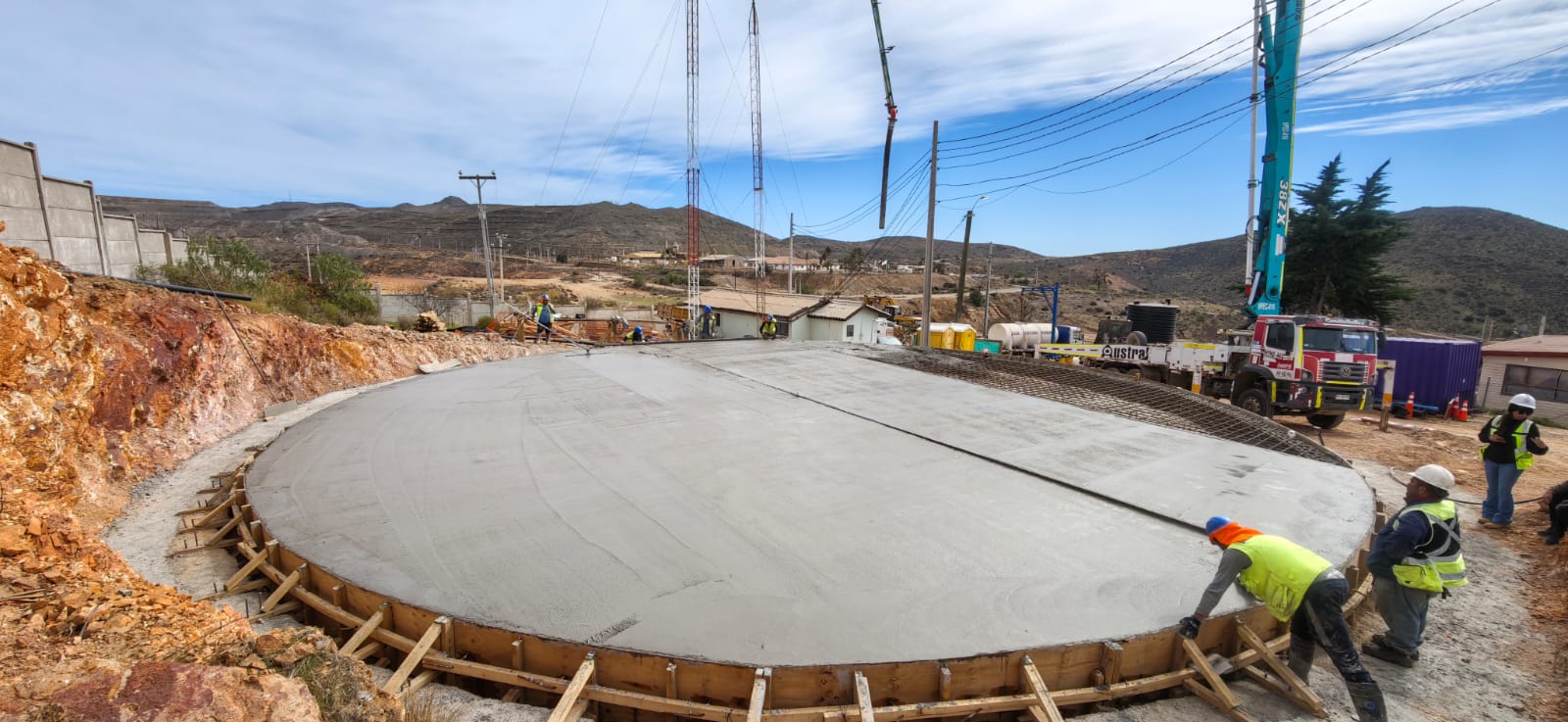 Más de un 80% de avance presenta la construcción del nuevo estanque de Aguas del Valle en Andacollo